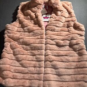 Katydid Blush Pink Faux Fur Vest NWT Size XL